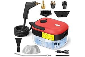 HOMBASING 2500W Steam Cleaner for Home & Car, 15s Heat-Up Handheld Steamer for Cleaning, 1.2L Portable High Steam Cleaners, 6-Level Steam Control with 14 pcs Accessories Kit for Car, Floors, Couches, Grout