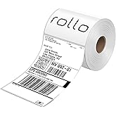 Rollo Direct Thermal Shipping Labels - 500 4x6 Thermal Label Roll - Perforated and Strong Adhesive (Commercial Grade)