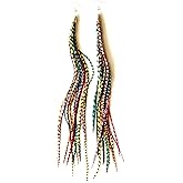 Feather Headz Bohemian handmade long lightweight feather dangle earrings for women