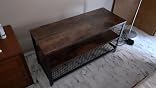 VASAGLE LTV40BX Televisietafel Industrieel - Tot 43 Inch TV - Donkerbruin Vintage Met Metalen Frame
