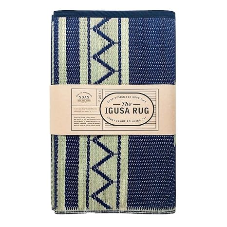 Amazon Soas い草ラグ おしゃれ 上敷 ござ 滑り止め付き 180 180cm