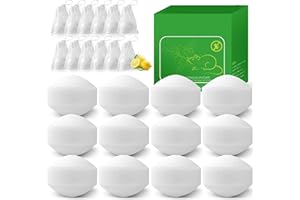 YJOO Natural Mouse Repellent, 12 Pack Rodent Repellent Balls Peppermint Oil to Repel Mice and Rats, for Car Engines Home Kitchen Yard Garage Indoor & Outdoor, Humans & Pet Safe