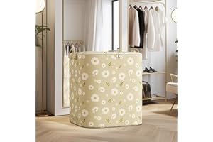 Clothes Storage Bag, Non-Woven Clothes Quilt Bag, Portable Wardrobe Sorting Storage Box(Beige,Large)