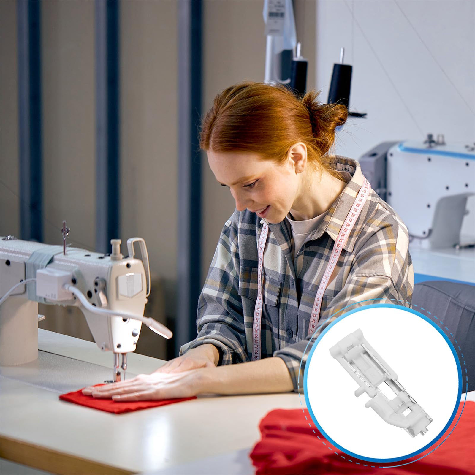 FIKLOTA Buttonhole Presser Foot (R) Auto for Low Shank Snap-On Singer, Brother, Janome, Juki, Babylock, Elna, Kenmore, White, Necchi, Simplicity, New Home, and More Sewing Machines #753801004