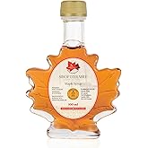 Little Quebec Sugar Shack Canadian Maple Syrup – 100ml Maple Leaf Bottle | Grade A Amber Rich Taste | Gift, Souvenir | Classi