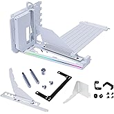 LIAN LI 4 Slots Vertical GPU Kit (VG4v4), PCIe 5.0 Riser, 4-Slot, White | NOTE: Verify 6 open case slots for vertical or 7 for angled mounting, plus clearance for a 31mm GPU shift.
