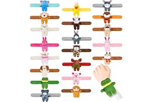 XIPEGPA 20 PCS Stuffed Animal Slap Bracelets Plush Slap Bracelets Toy Bulk for Boys Girls Birthday Gifts Classroom Rewards Party Favors