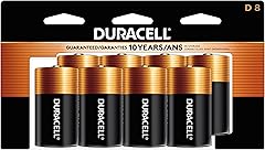 Duracell Coppertop D Batteries, 8 Count Pack, D Battery with Long-lasting Power, All-Purpose Alkaline D Battery for Household