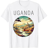 Uganda Landscape Art Deco T-Shirt