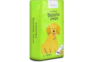 PAWPANG Disposable Dog Diaper Liners Booster Pads for Male & Female Dogs, 100ct, 4 Sizes Variations, Doggie Diaper Inserts fit Most Types of Dog Diapers - Pet Belly Bands & Male Wraps (Large (100 ct))