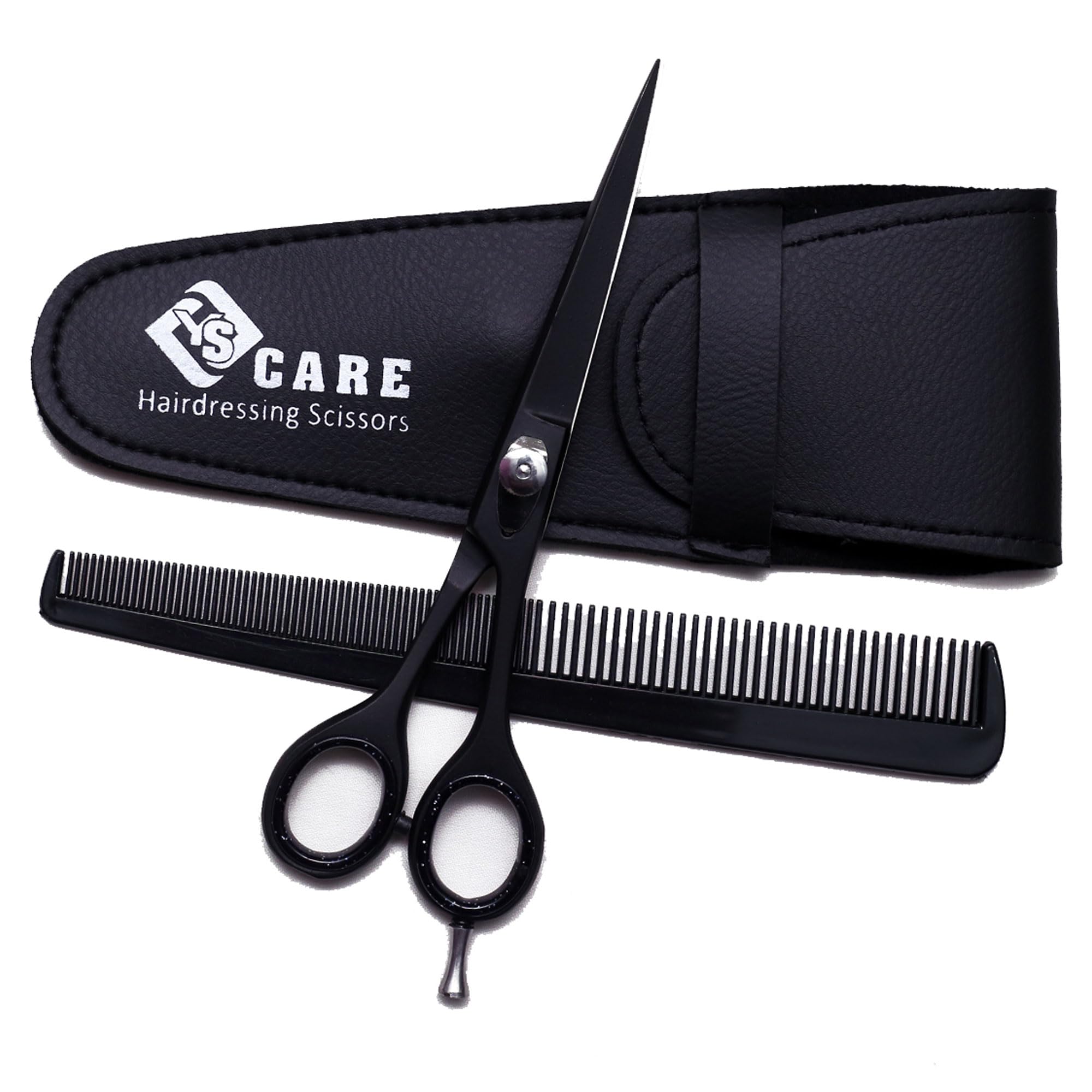 YSCARE Hairdressing Scissors Barber Hair Scissor for Professional Hairdressers Barbers Stainless Steel Hair Cutting Shears - for Salon Barbers, Men, Women, (6.5)
