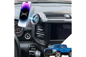 oricarmes Dodge RAM Phone Holder 2024 Dodge RAM Phone Mount Custom Fit 2019-present（Only Supports 5 and 8.4 inch Screen） Dodge RAM 1500 Accessories Compatible for All Cell Phones