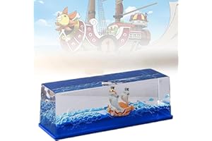 Generic Unsinkable Boat Anime Pirate Ship in a Bottle Box, Cruise Ship Fluid Drift Bottle Non Sinking Ship Model Decorations Desk Decor Toys for Boys Girls Gifts(Thousand Sunny), PIT1214