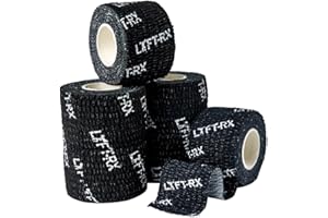 LYFT-RX Weightlifting Hook Grip Tape w/Premium Adhesive for Olympic Weight Lift, Cross Fitness, Lifting, Stretch Athletic Finger Wrap, Protects Thumb Fingers Hand, Enhances Grip