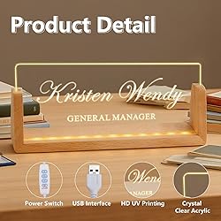 Ships Next Day, Custom Name Plate for Desk