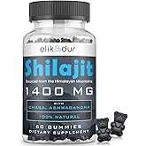 84,000 MG Organic Shilajit Gummies with 85+ Trace Minerals, Fulvic Acid, Shilajit for Men & Women, Energy & Immune Support, High Potency Gold Grade, Sugar-Free, Vegan, 100% Natural 60 Gummies