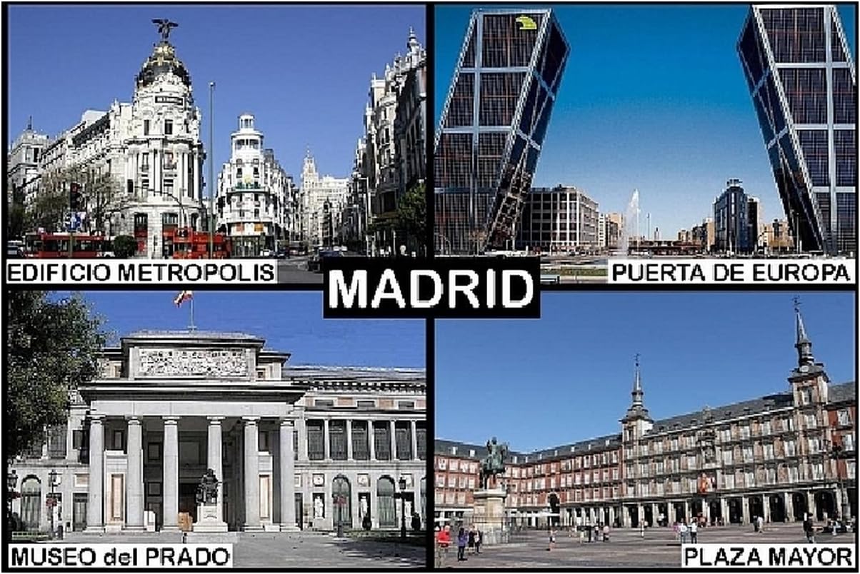 SOUVENIR FRIDGE MAGNET - MADRID SPAIN 9cm x 6cm (3½ x 2½ inches) Jumbo