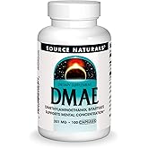 Source Naturals DMAE, Dimethylaminoethanol Bitartrate - Supports Mental Concentration*, 351mg - 100 Capsules