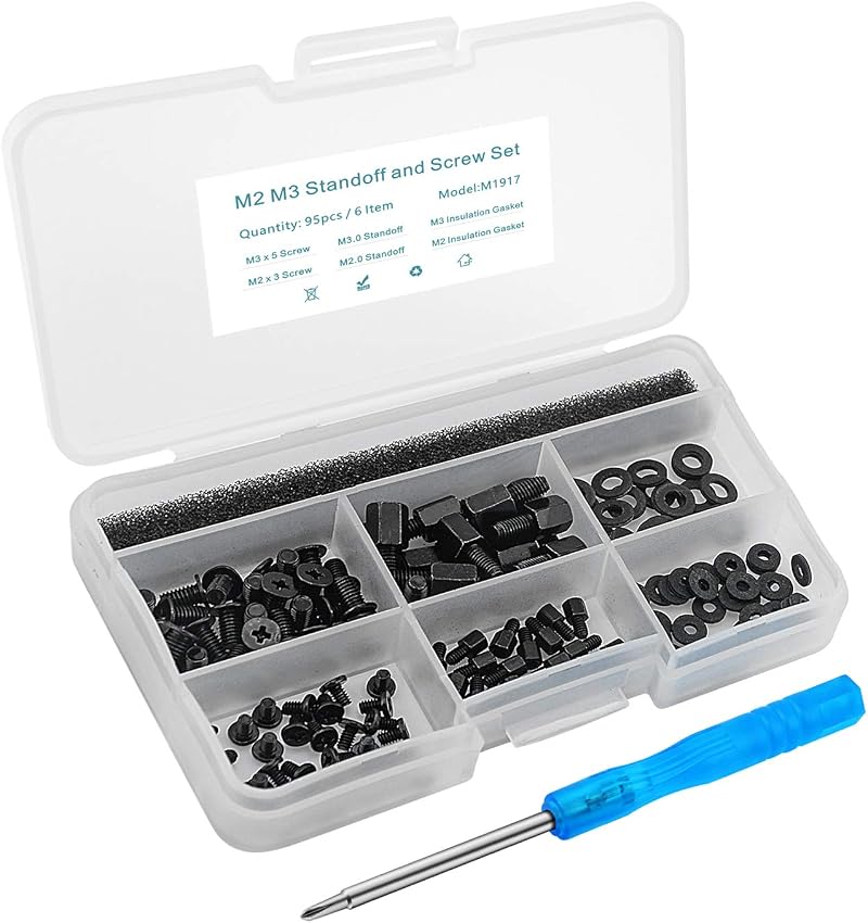 Mcsher M2 M3 Standoff Screw Kit for Laptop PC SSD HDD Motherboard Repair