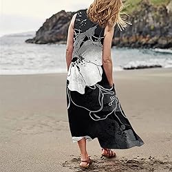 Generic Dresses for Women 2024 Sleeveless Floral