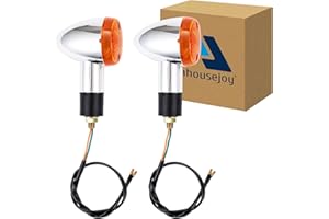 2pcs Motorcycle Turn Signal Lights Front Rear Chrome Bullet Blinker Indicator Light Fit for Honda Kawasaki Suzuki Yamaha Moto