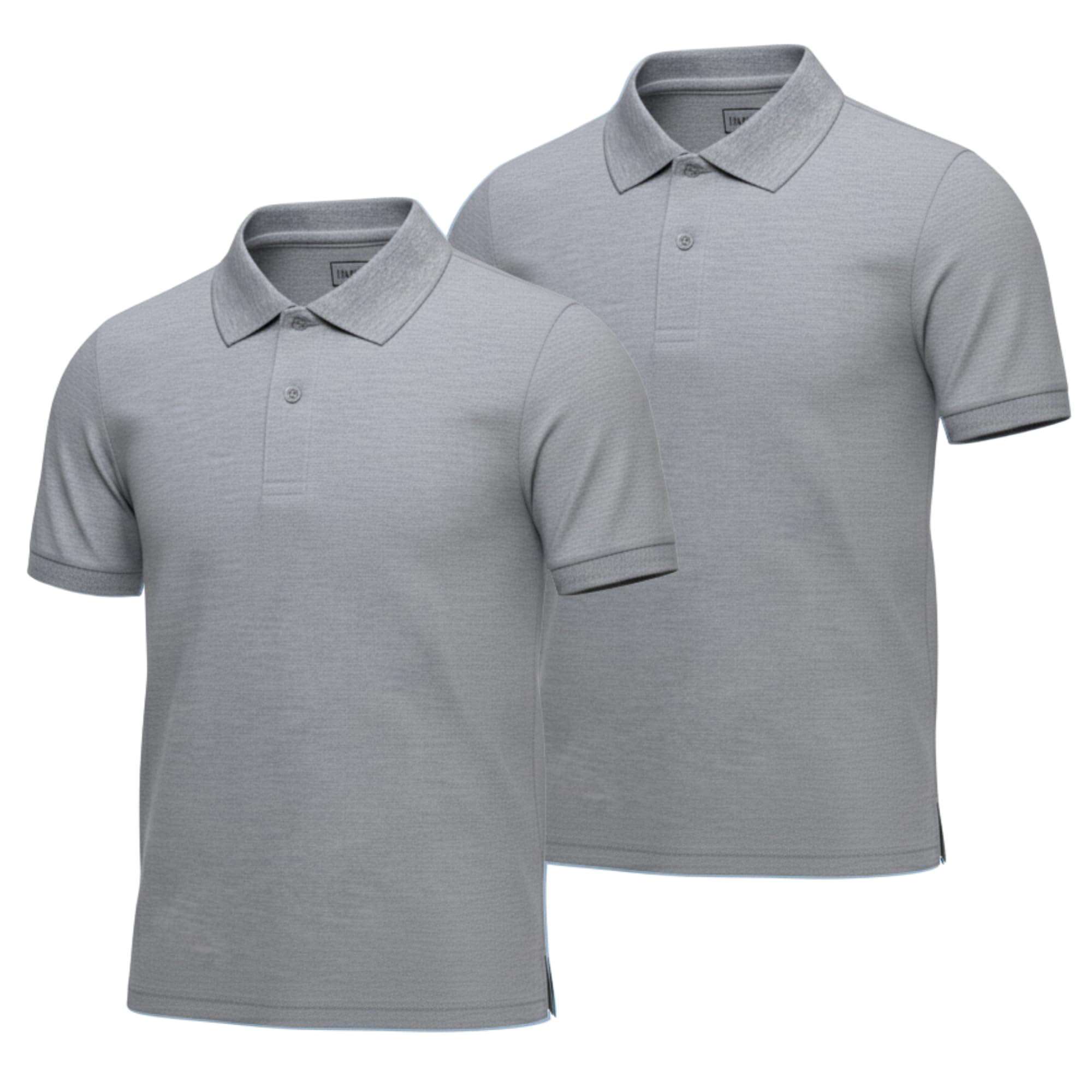 Photo 1 of INGEAR Girls Short Sleeve Polo Shirt 2PK - School Uniform & Casual Wear (US, Alpha, Small, Regular, Heather Grey)
