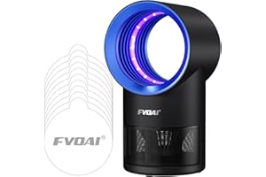 FVOAI Fly Traps Indoor,Fruit Fly Trap for Indoors Mosquito Trap Indoor Insect Trap with Suction, Time Setting, Bug Light & 10 Pcs Sticky Glue Boards (Blue)