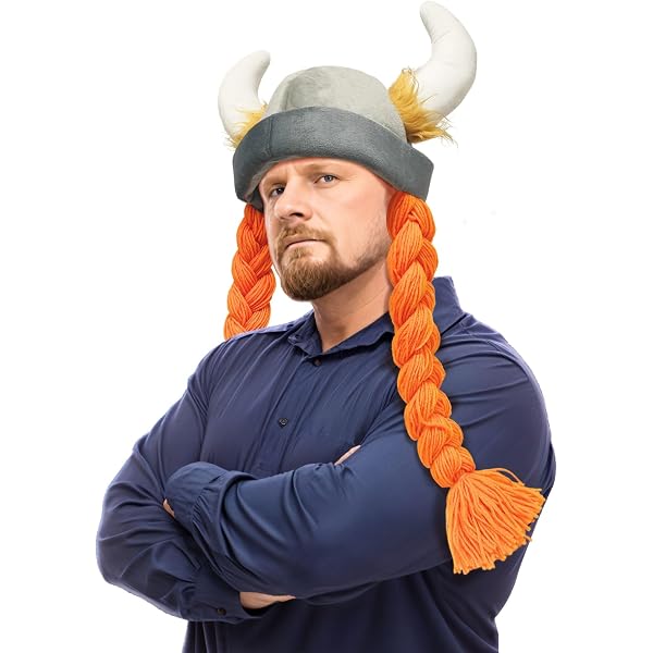 Viving Kostüme Wikinger Helm (60 Cm, Einheitsgröße) – Für Karneval & Mottopartys