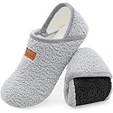 XIHALOOK House Slippers for Women Men Cozy Sock Shoes with Soft Rubber Sole Slip On for Indoor/Outdoor