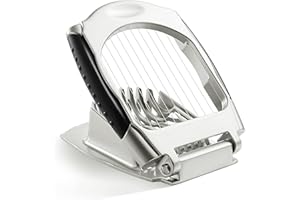 KITEXPERT Egg Slicer for Hard Boiled Eggs, Heavy Duty Egg Cutter with Stainless Steel Wire, Multipurpose Egg Dicer Chopper for Hard Boiled Eggs, Strawberry, Mushroom, and Soft Fruit- Zinc Alloy