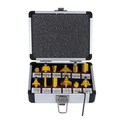 SROL 12 teilig Fräsersatz Oberfräser Router Bit 1/4 "(6,35mm