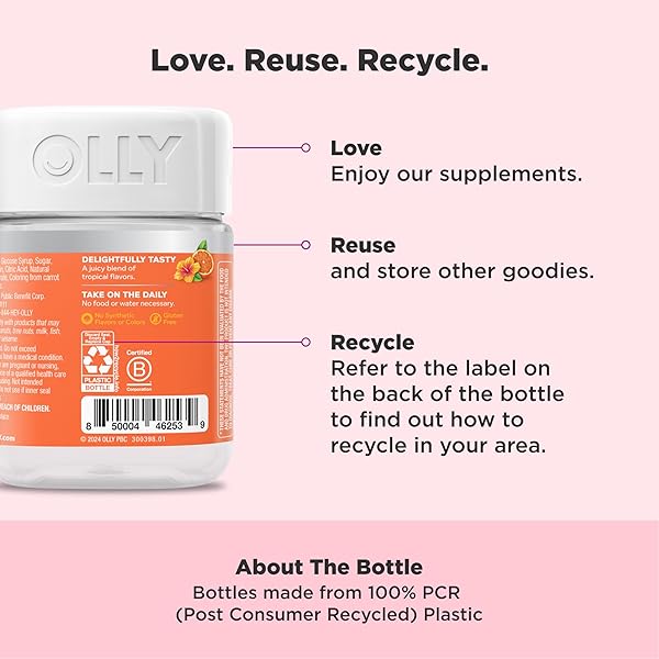 OLLY HEAVENLY HAIR GUMMY, SUPPORTS HEALTHY HAIR, KERATIN, BIOTIN, AMLA, CHEWABLE SUPPLEMENT, 30 DAY SUPPLY – 60 COUNT