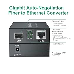 Gigabit Single-Mode LC Fiber to Ethernet Media