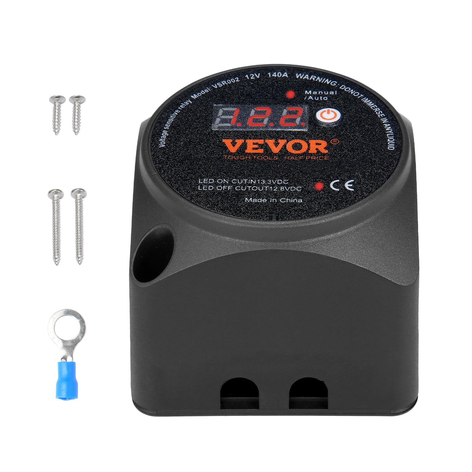 VEVOR Dual Battery Isolator Kit, 12V 140Amp, Manual