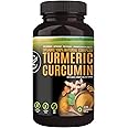 Supreme Herbals, 100% Raw and Organic Turmeric Curcumin Capsules. Certified Organic, Gluten-Free, Non-GMO, and Caffeine-Free. Enhanced with Garlic, Ginger and Black Pepper, 500mg, 120 Vegan Capsules