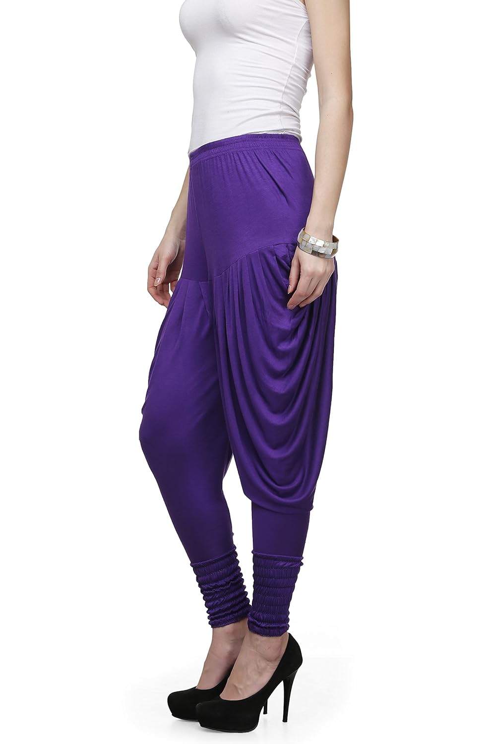 legis viscose purple dhoti for women