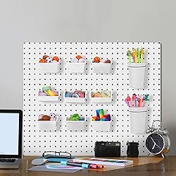 Yookeer 20 Pcs Pegboard Bins and Cups with Hooks