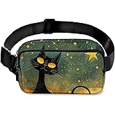 Cat Fanny Pack for Women Belt Bag Casual Waist Bags for Running Workout Hiking Traveling
