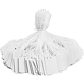 1200 Pack White Price Tags with String Attached Writable Display Labels White Price Gift Tags for Gift Wrapping, Jewelry, Clo