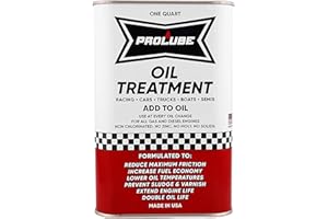Prolube Oil Treatment - Engine Oil Additive for Gas & Diesel Engines - Reduces Wear, Noise, Vibration - Boosts Fuel Economy & Horsepower - Works on Transmissions & Differentials (1QT)