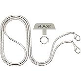 HUADEK Snake Chain Phone Strap Universal phone lanyard phone strap connector (Snake-Chain（Silver color） F6)