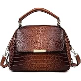 yamiaoed Women's Crocodile Style Handbags: Fashionable Large Capacity Tote Bags with Adjustable Shoulder Strap