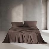 Calvin Klein - Queen Sheet Set with Fitted Sheet &amp; Pillowcases | 100% Cotton Percale, Washed Percale, Deep Pocket Fitted Sheet, Flat Sheet &amp; Pillowcases Included