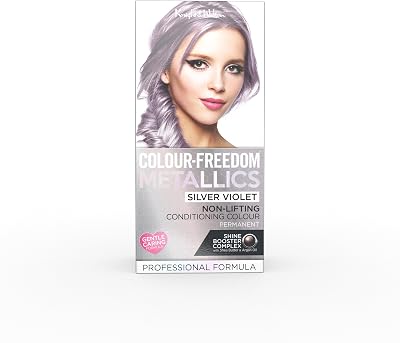 Knight & Wilson Colour Freedom Metallic Silver Violet Hair Dye Shea Argan Oil
