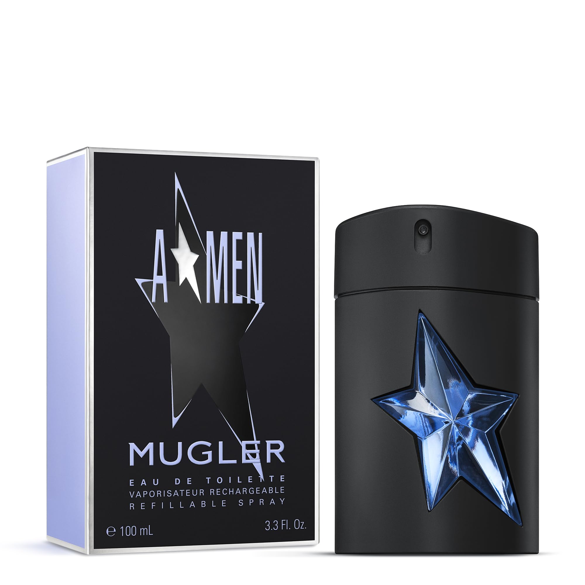 Mugler A*Men - Eau de Toilette - Mens Cologne - Woody & Ambery - With Patchouli & Coffee Extract - Long Lasting Fragrance