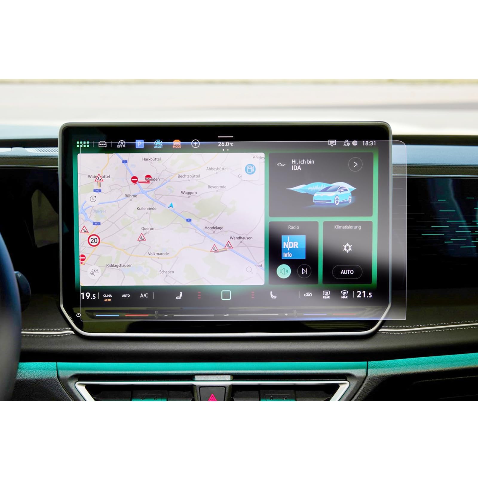 GAFAT [Pack of 2] Compatible with VW Passat B9 Variant 2024 2025 15 Inch Navigation Protective Film, Nano Screen Protector for Pasat B9 from Year of Manufacture 2024-15 Inch Discover Pro Max, 6H