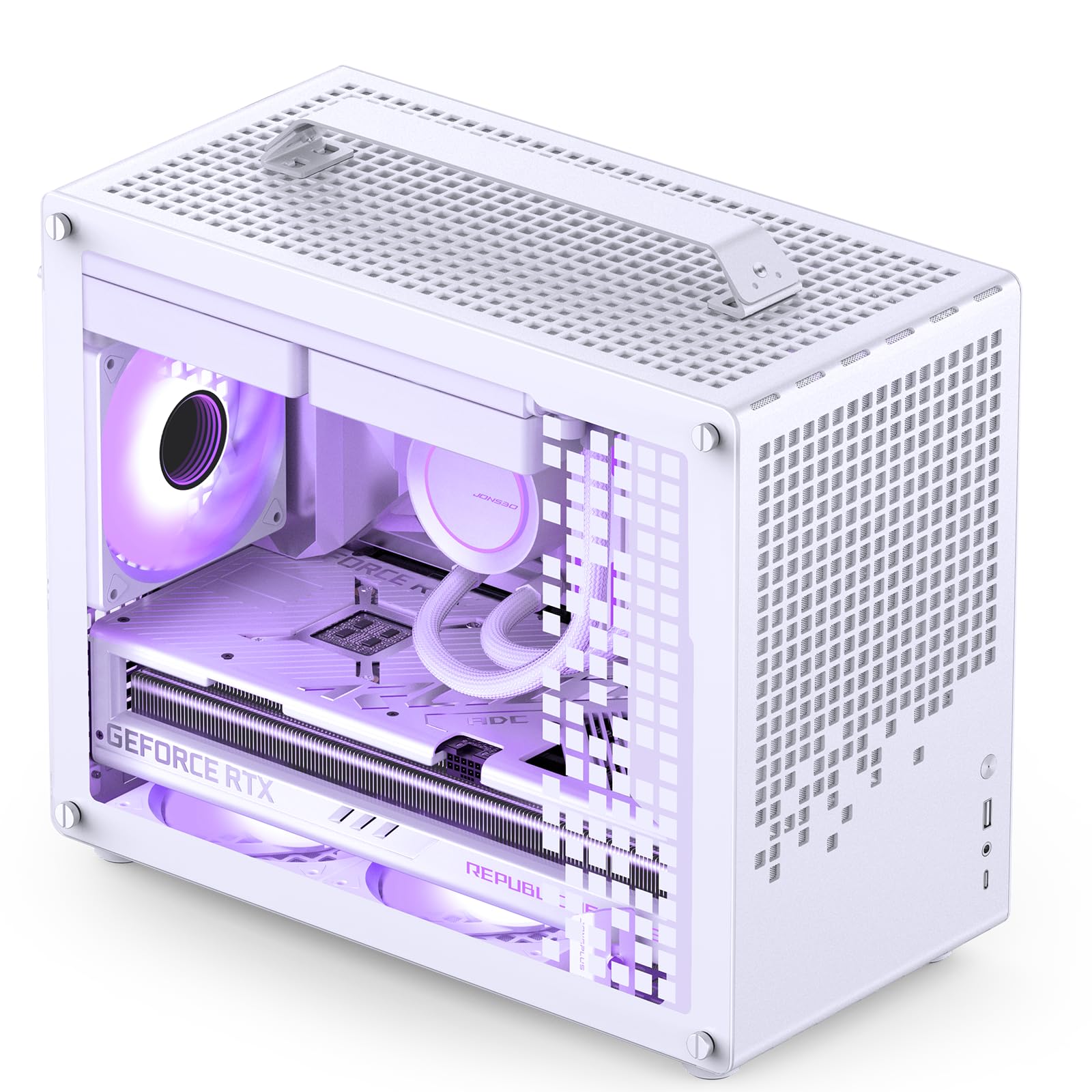 JONSBO/JONSPLUS Z20 White Micro-ATX Mini Tower Pc Case,with