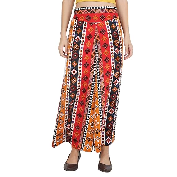 printed flared palazzo