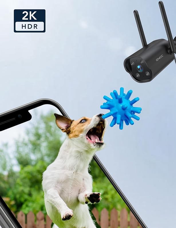 Cámara Vigilancia WiFi Exterior 2K 3MP, Visión Nocturna 15m, Notificaciones en Tiempo Real, Ángulo 110°, IP65 Impermeable, Detección de Movimiento AI, Sirena, Compatible con Alexa — foto 2 de 8