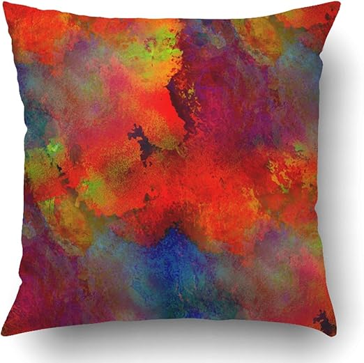 Amazon Com Emvency Throw Pillow Covers Orange Spring Paint